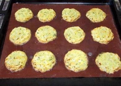 Prepariamo deliziose frittelle di patate al forno secondo una ricetta passo-passo con una foto.