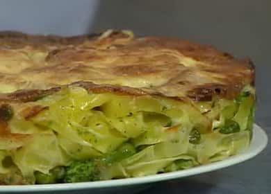 Casseruola deliziosa della tagliatella con le verdure e il formaggio 🍝