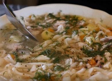 Tagliatelle di pollo - Preparazione della zuppa tartara 🍜