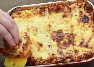 Lasagna italiana vera: ricetta con foto passo-passo.