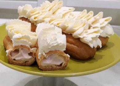 Bignè gustosi e insoliti con crema di lamponi 🍰