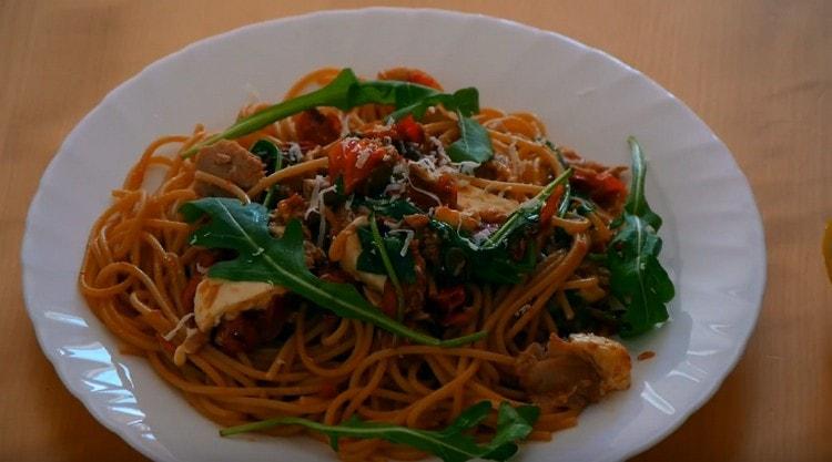 Ecco una pasta italiana così piccante che abbiamo ottenuto.