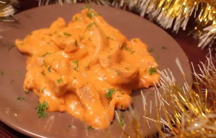 Filetto alla Stroganoff con salsa pronta