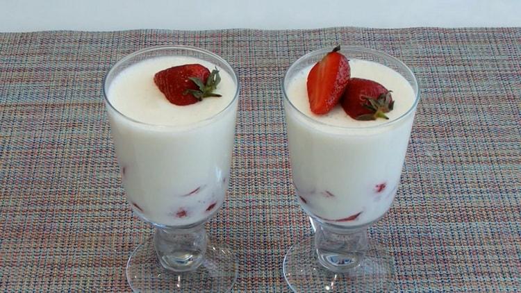 Ricetta graduale Blanmange dessert con foto