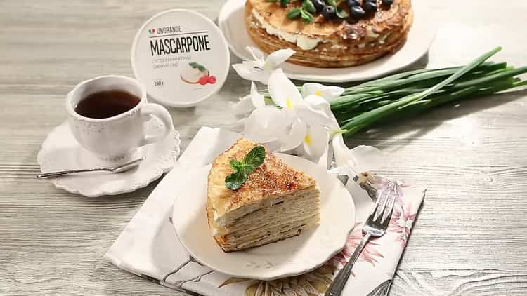 il pancake con mascarpone è pronto