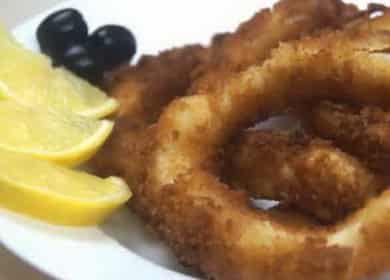 i calamari suonano in pastella pronti