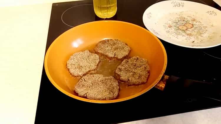 Cotolette di fagioli magri secondo una ricetta passo-passo con foto