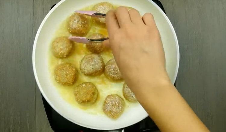 cucinare polpette, friggere prodotti