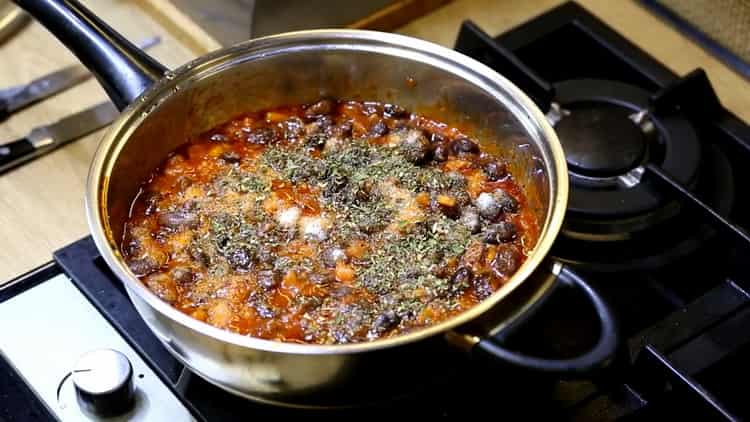 Ricetta graduale di Lobio del fagiolo rosso con foto