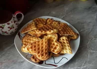 Cialde croccanti per un waffle elettrico: una ricetta passo-passo con una foto