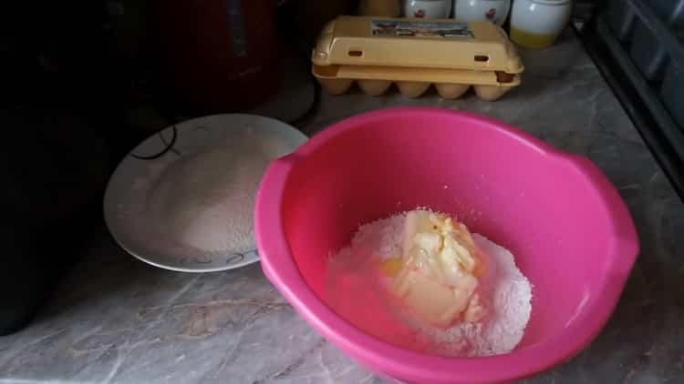 Per preparare i waffle, mescola gli ingredienti.