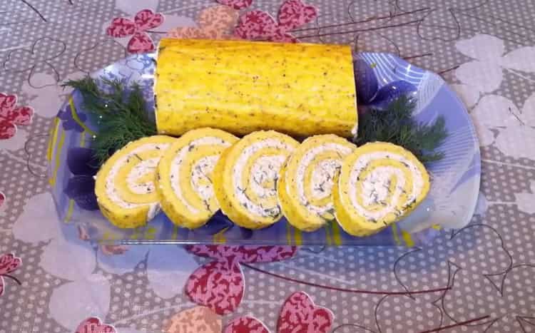 il rotolo di frittata è pronto