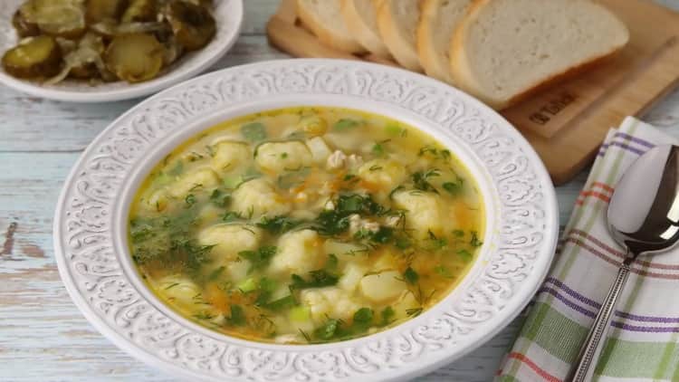 La zuppa di gnocchi è pronta