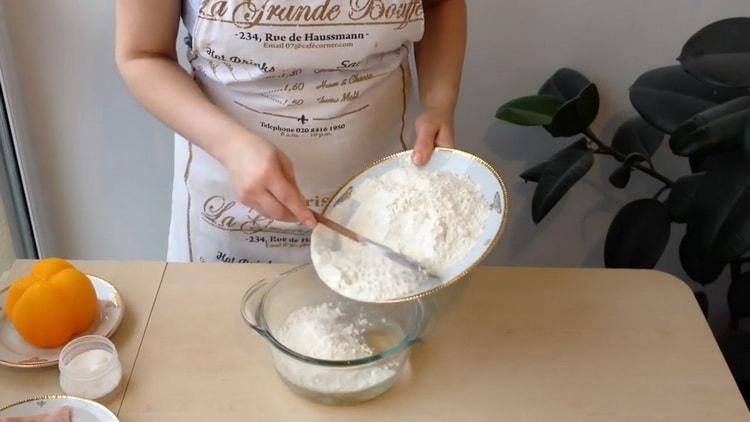 Per preparare l'impasto. preparare gli ingredienti