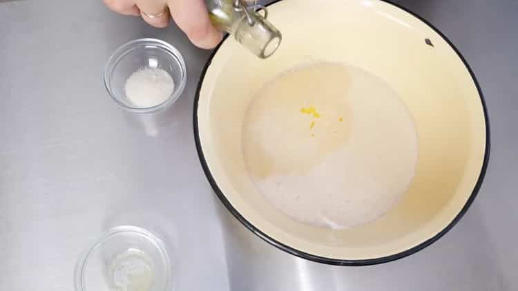 Preparare gli ingredienti per l'impasto.