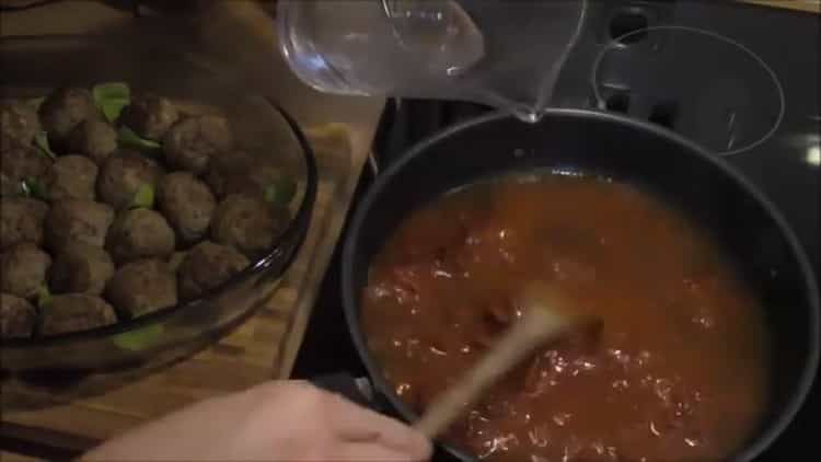 aggiungere acqua per le polpette