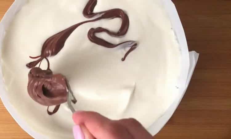 Torta del gelato del cioccolato e del caffè a casa