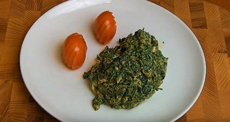 una ricetta del genere aiuterà a cucinare davvero gli spinaci surgelati.