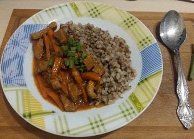 Grano saraceno sfuso con salsa delicata e aromatica con carne 🥣