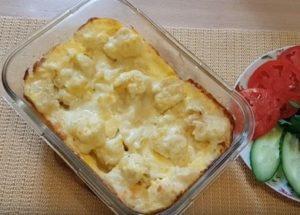 Tenero cavolfiore al forno con un uovo: cuocere secondo la ricetta con foto passo dopo passo.