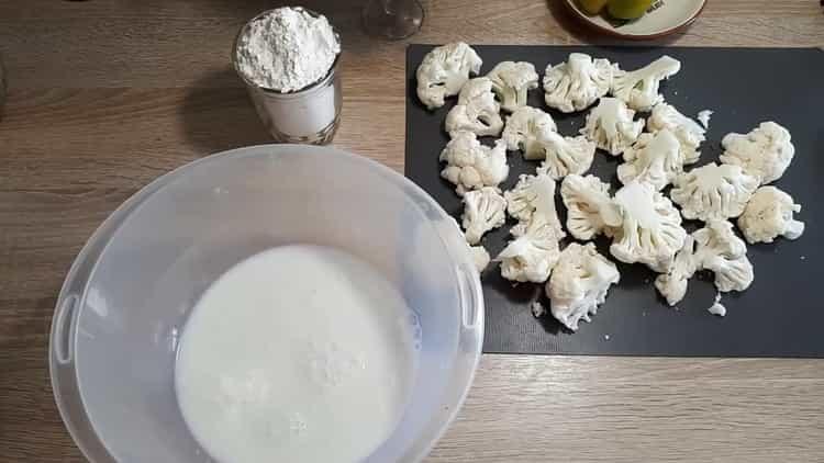 Pastella di cavolfiore secondo una ricetta passo passo con foto