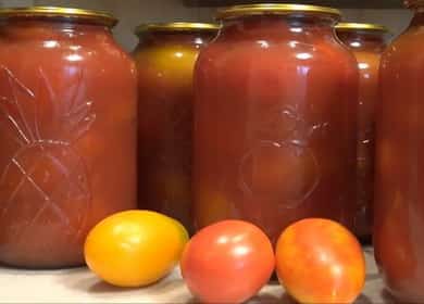 Pomodori nel loro succo per l'inverno senza aceto 🍅