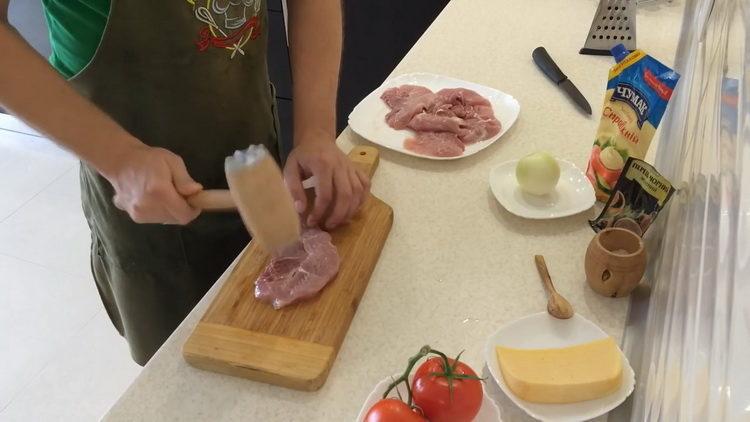 Cottura della carne francese di maiale nel forno