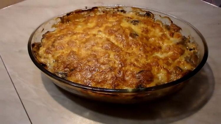 Carne francese con i funghi ricetta graduale con la foto