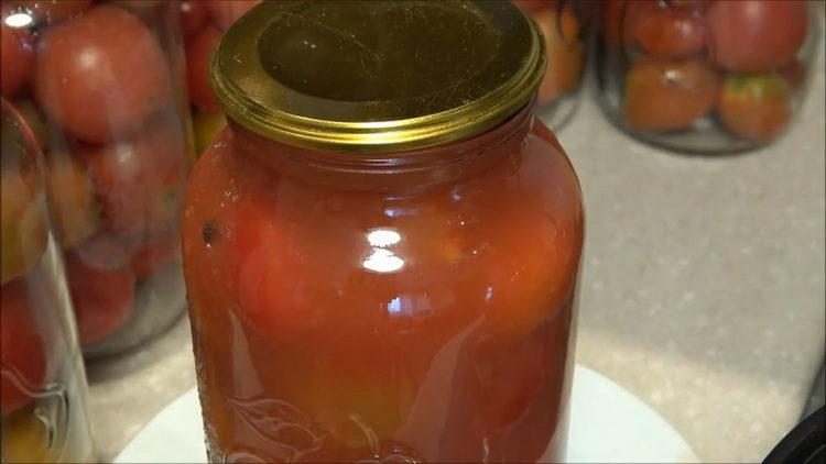 Pomodori senza aceto per l'inverno su una ricetta passo dopo passo con foto