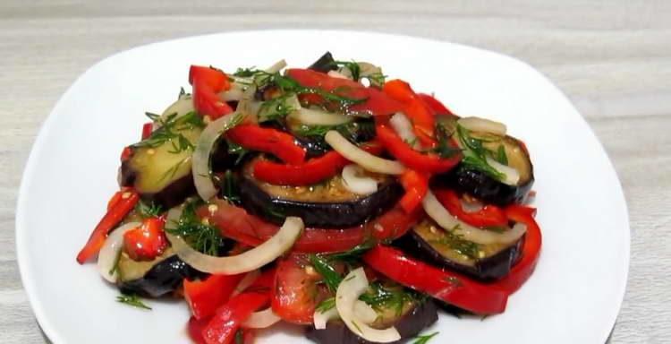 insalata di melanzane e pomodori