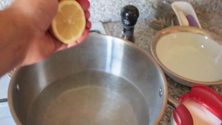 Preparare l'acqua per cucinare