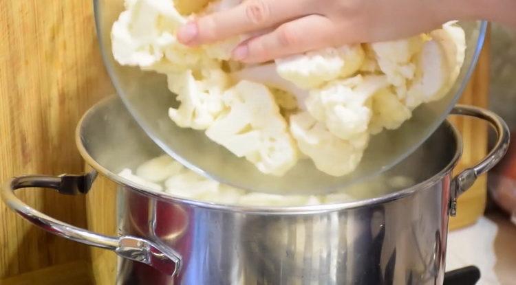 Per cucinare, far bollire il cavolo