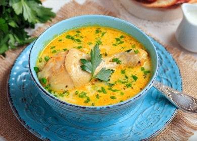  Ricetta zuppa di formaggio  con crema di formaggio e pollo