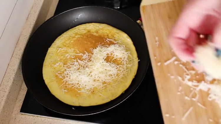 cospargere con pancake al formaggio