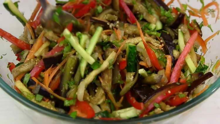 insalata piccante di melanzane