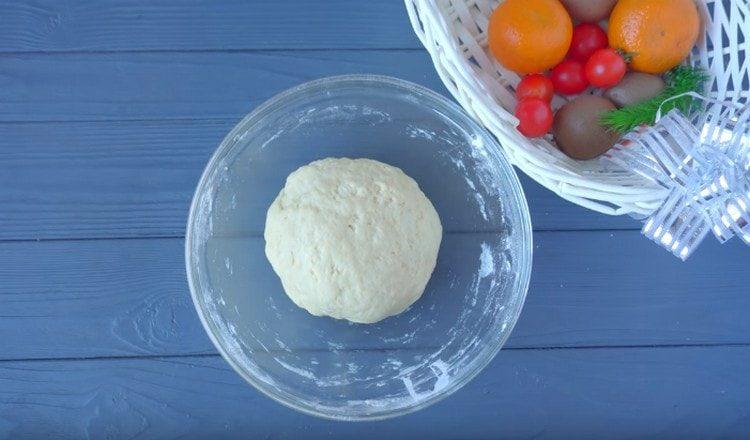 Impastare la pasta e lasciarla fermentare.