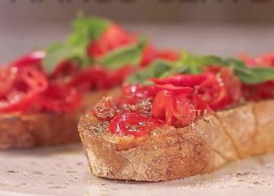 La più grande ricetta di bruschette  con pomodori