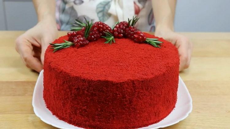 la torta di velluto rosso è pronta