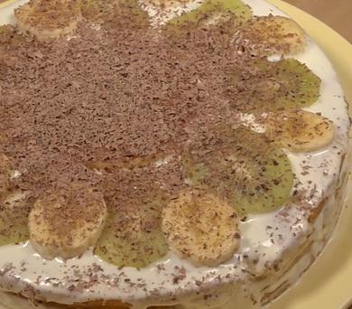 Torta fatta di biscotti pronti  torte - facili come le pere sgusciate