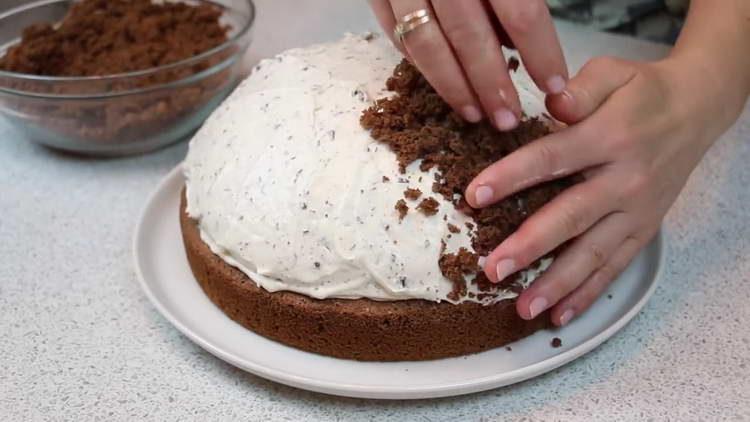 cospargere le briciole sulla torta