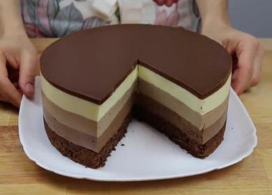 Torta incredibilmente deliziosa  Tre cioccolatini