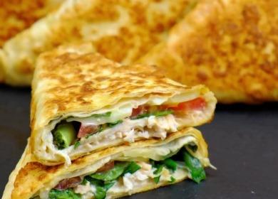 Pita succosa  triangoli con ripieno