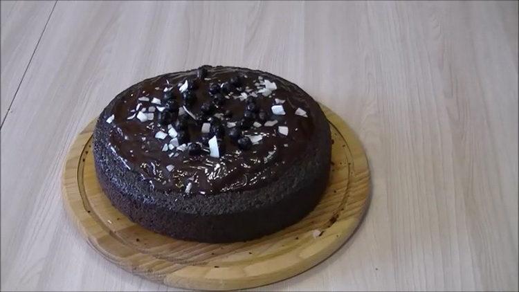 Torta al cioccolato incredibilmente deliziosa per uno due tre